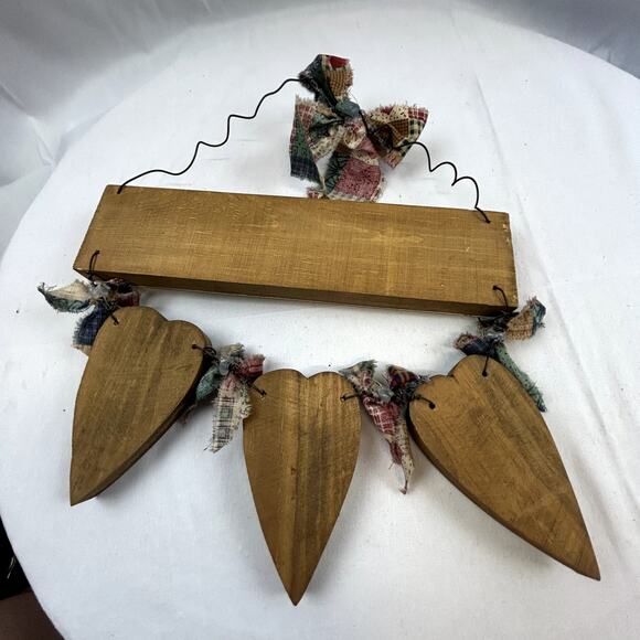 Heart Decor plaque The best Gifts Are Tied With Heartstrings handmade wood - Picture 3 of 7